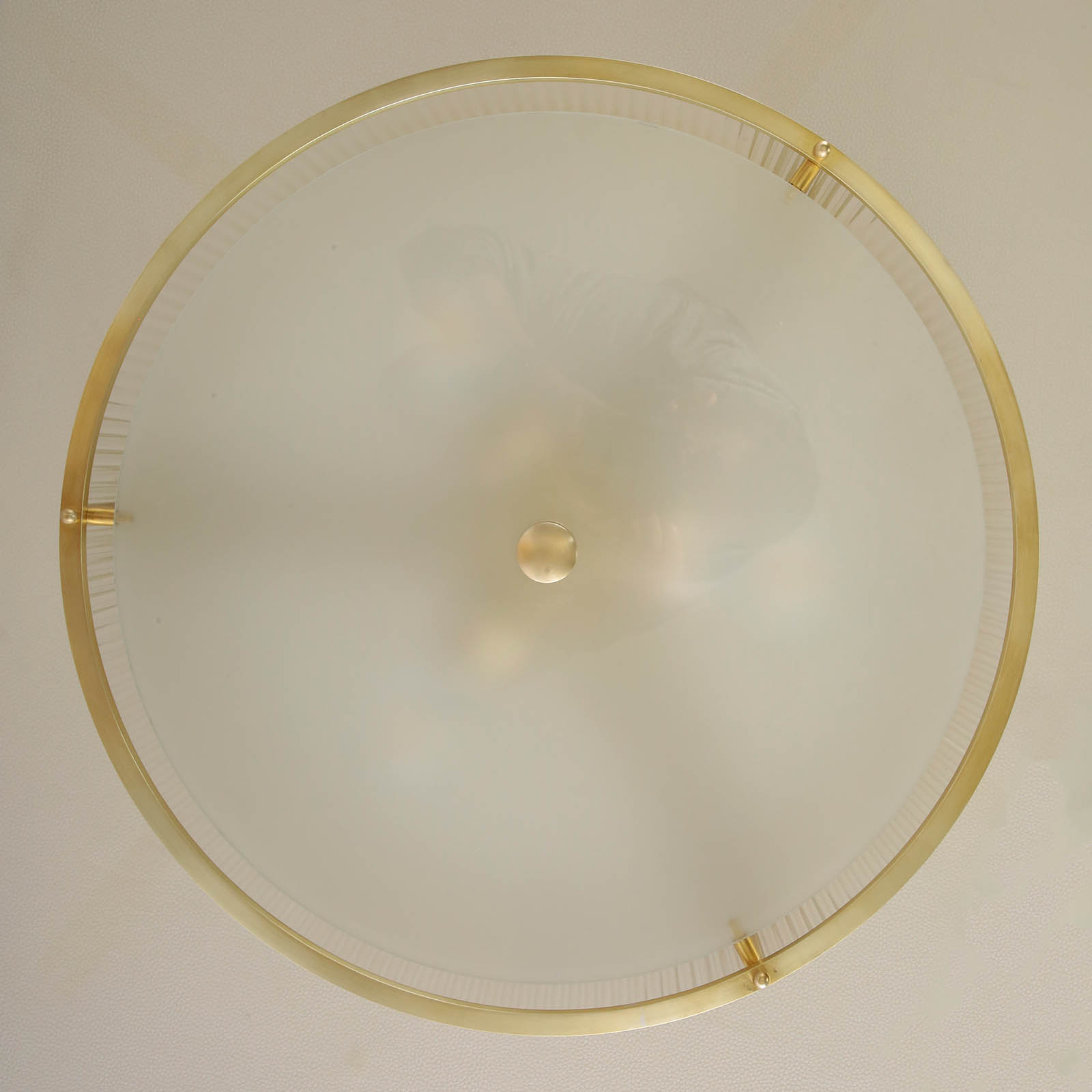 Runde Deckenleuchte MIAMI aus Messing und Kristall-Stäben, Ø 50 cm, Bild 6 Runde Deckenleuchte MIAMI aus Messing und Kristall-Stäben, Ø 50 cm, Bild 6