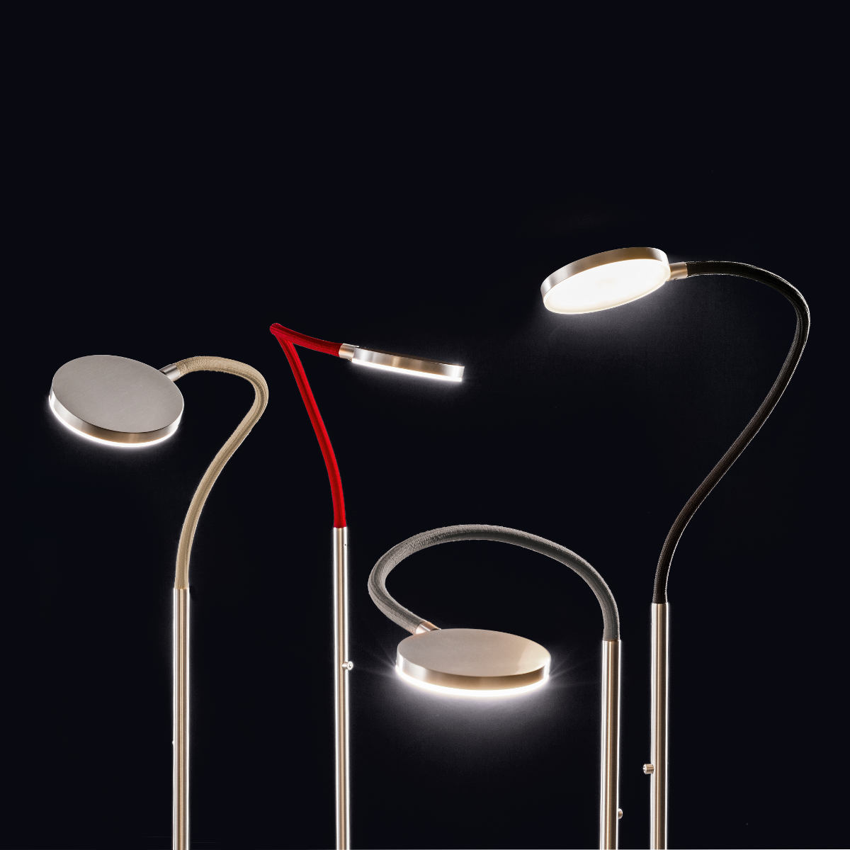 Moderne Lese-Stehleuchte FLEX mit High End-LED Moderne Lese-Stehleuchte FLEX mit High End-LED