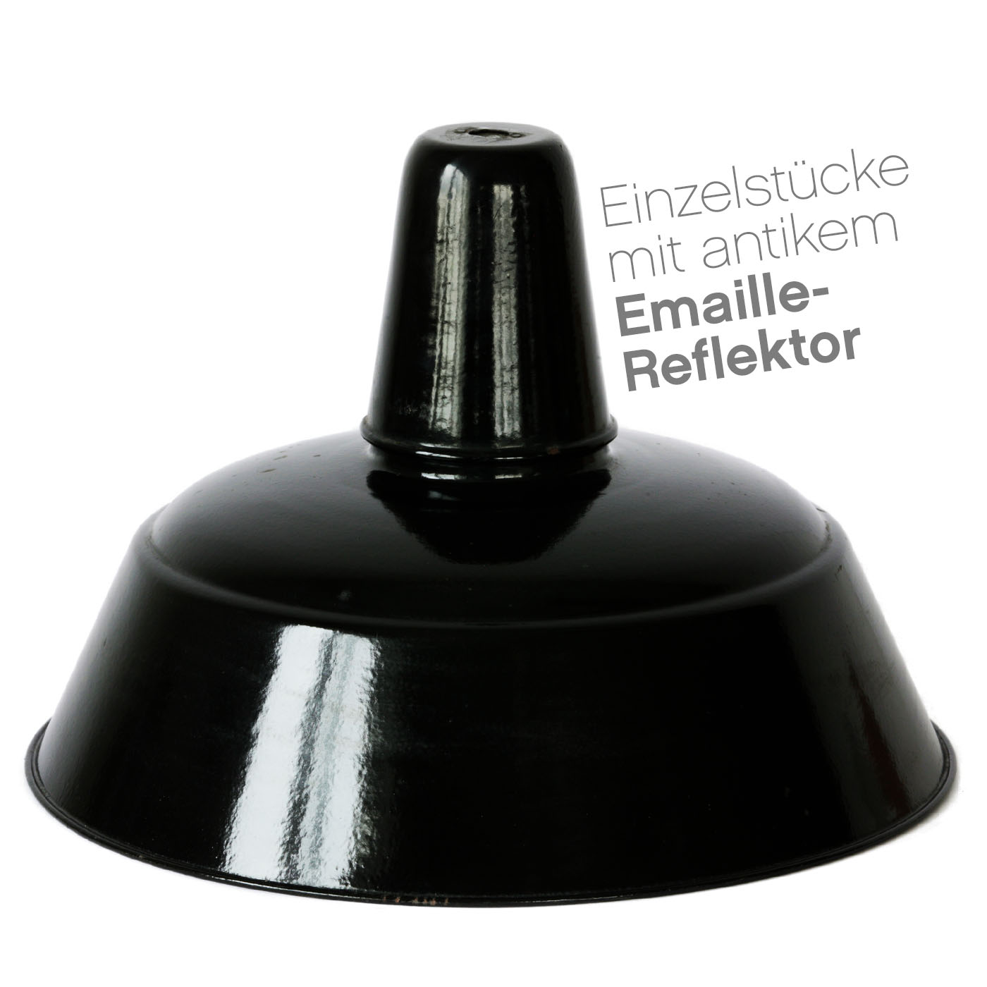 Einzelstücke mit antikem Emaille-Schirm: Hängeleuchte BERLIN 420 mm Einzelstücke mit antikem Emaille-Schirm: Hängeleuchte BERLIN 420 mm