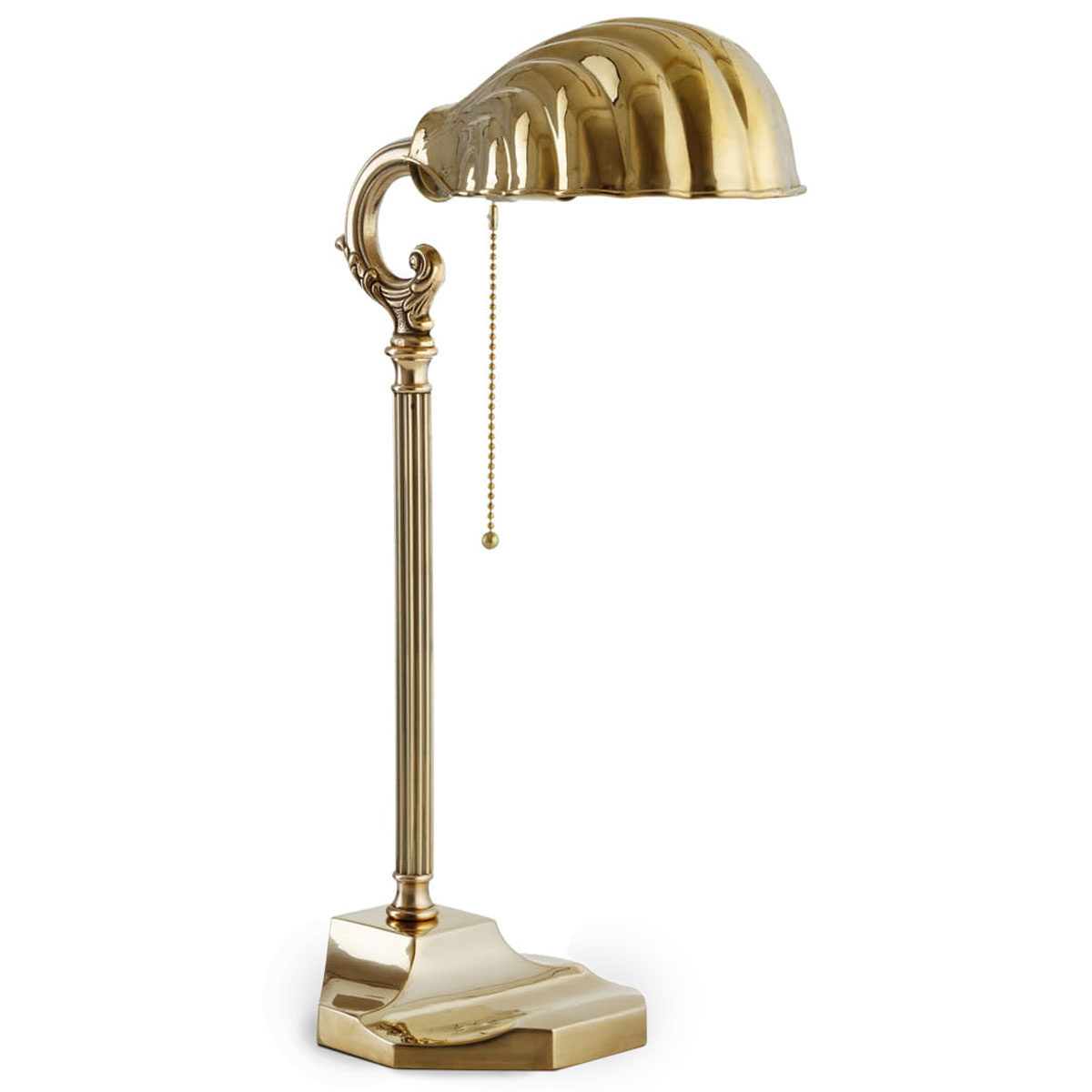 Historic Reading Table Light With Shell Shaped Shade