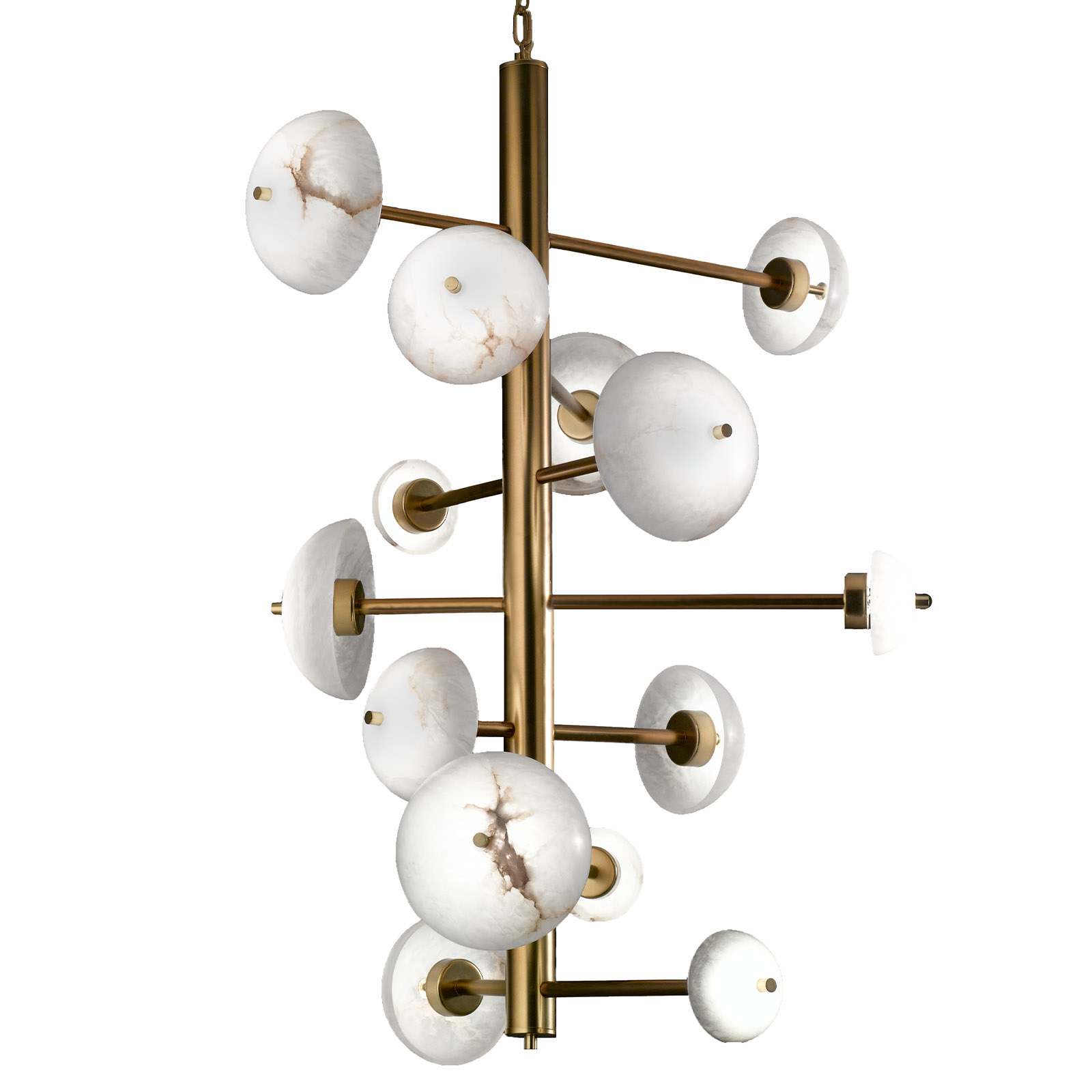 Impressive Chandelier With 14 Shades Made From Alabaster APOLLO Impressive Chandelier With 14 Shades Made From Alabaster APOLLO