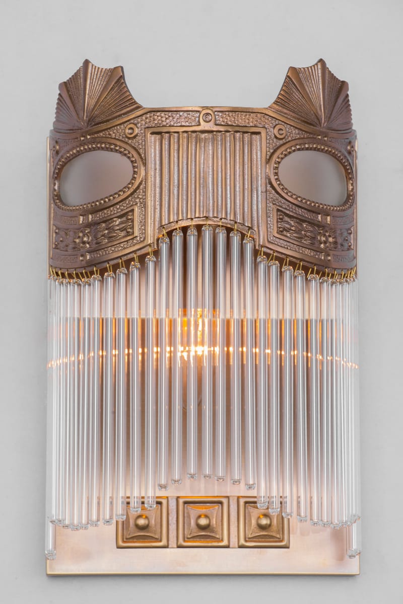 Bild 3: Antik handpatiniert (Altmessing) Stile Liberty-Applique mit Kristallglas TRENTINO WL III: Antik handpatiniert (Altmessing)