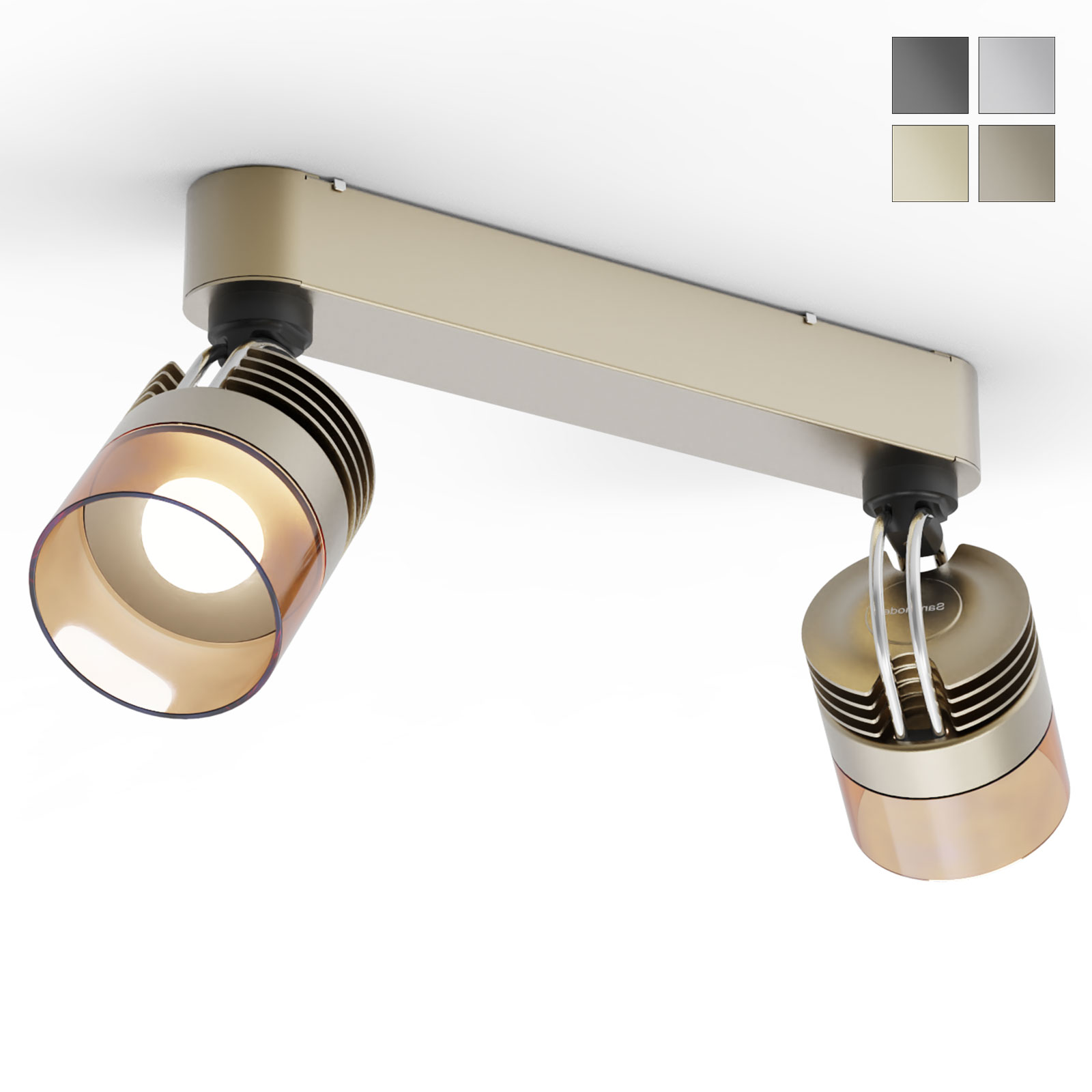 MOD DUO Zweifach-Deckenstrahler – Modulares Strahlersystem MOD DUO Zweifach-Deckenstrahler – Modulares Strahlersystem