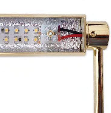 Professionelle LED-Bilderleuchte MAXIMUS bis 150 cm: Detail des mit Duo-LED Modulen bestückten Leuchtrohrs