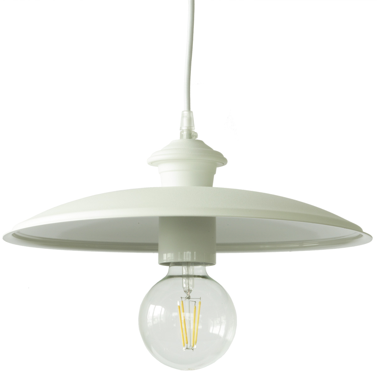 Italian pendant lamp with flat shade, Ø 36 oder 45 cm