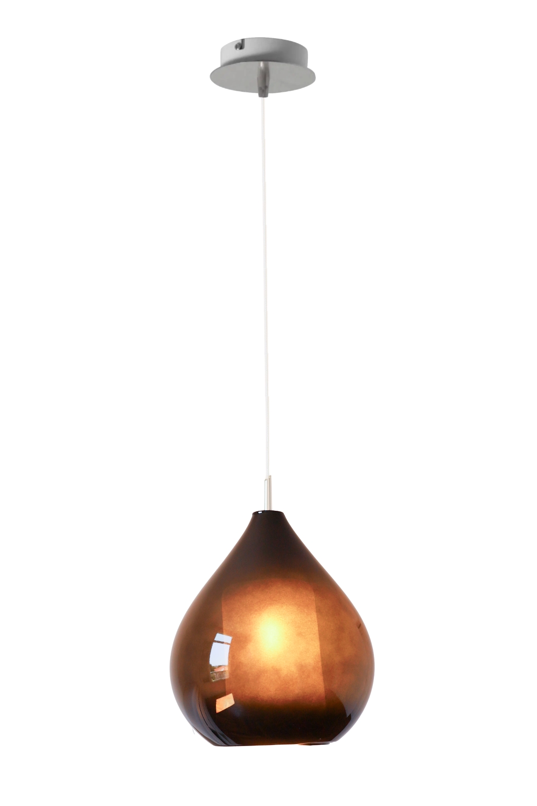 Hängeleuchte CIRCÉ aus dunklem, tropfenförmigem Glas, Bild 6
