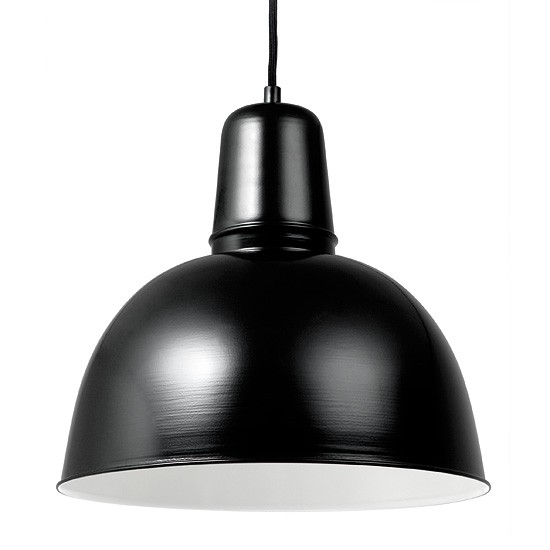 Bild 5: Hier das Modell mit 300 mm Durchmesser mit Kabelaufhängung KÖLN Fabrik-Hängeleuchte mit Halbkugel-Blechschirm: Hier das Modell mit 300 mm Durchmesser mit Kabelaufhängung