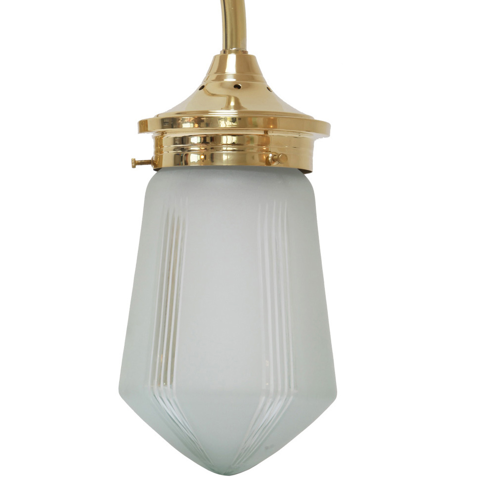 Bild 7: Messing poliert Dreiarmiger Art déco-Leuchter ALTO ADIGE: Messing poliert