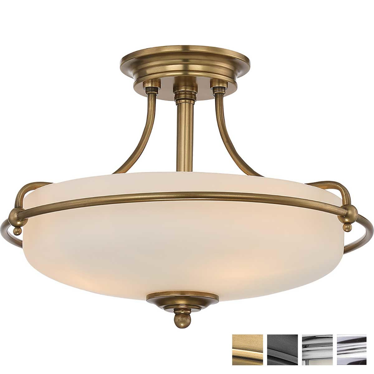 Suspended Ceiling Light With Curved Arms, Ø 42 cm