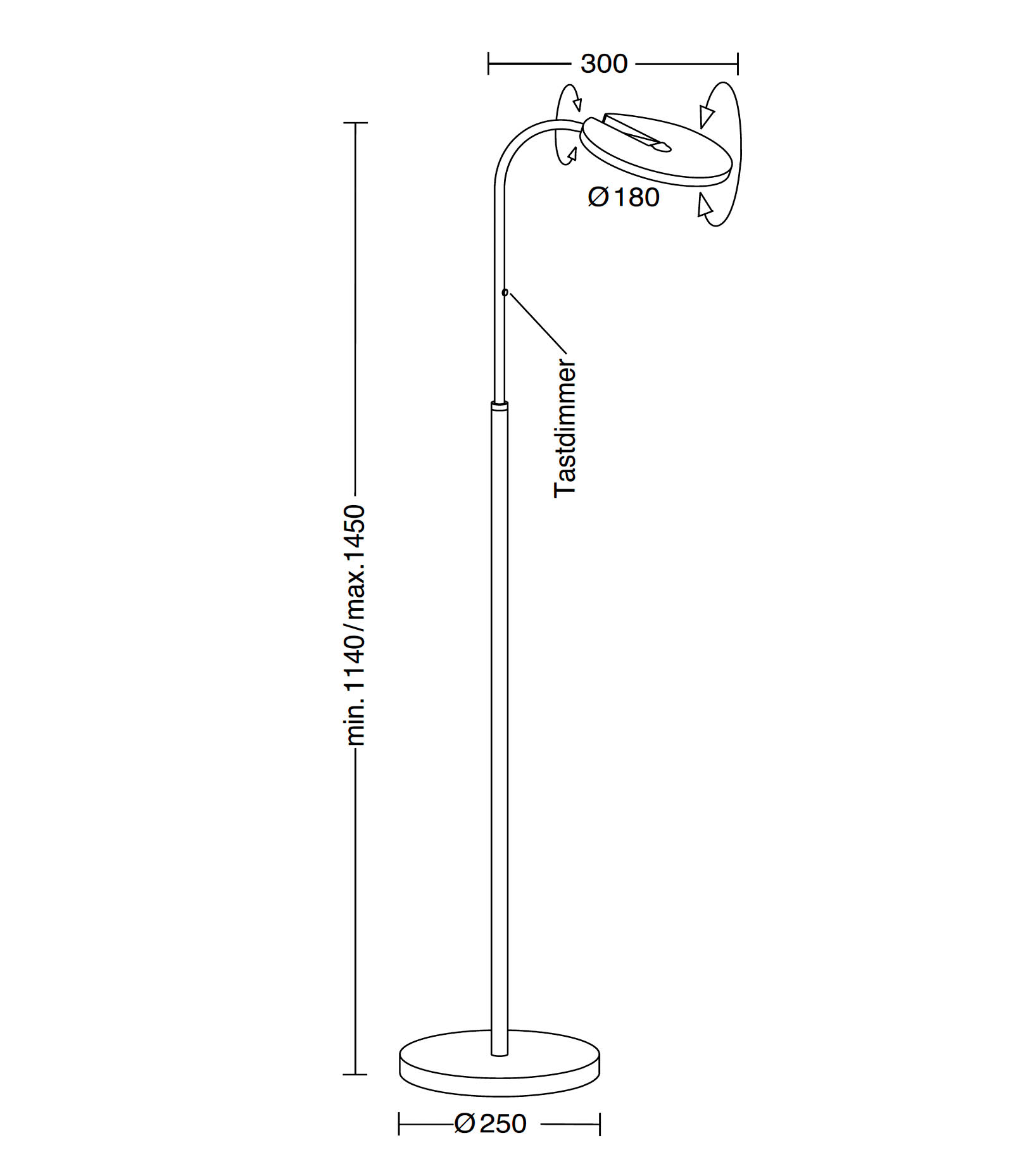 Versatile and powerful floor lamp VINCE S , Fig. 13