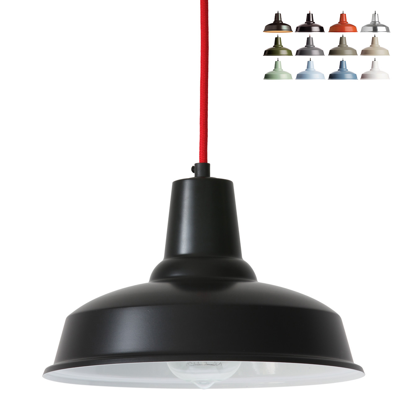 Kleine Industrial-Pendelleuchte aus Dänemark PICCOLO, 9 Farben