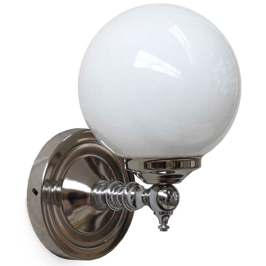 Small glass globe wall lamp with short arm Small glass globe wall lamp with short arm