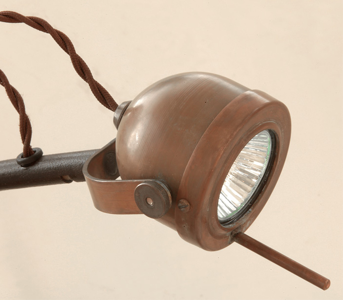 SPEZIA Kupfer-Stehleuchte mit dimmbarem LED-Strahler, Bild 5