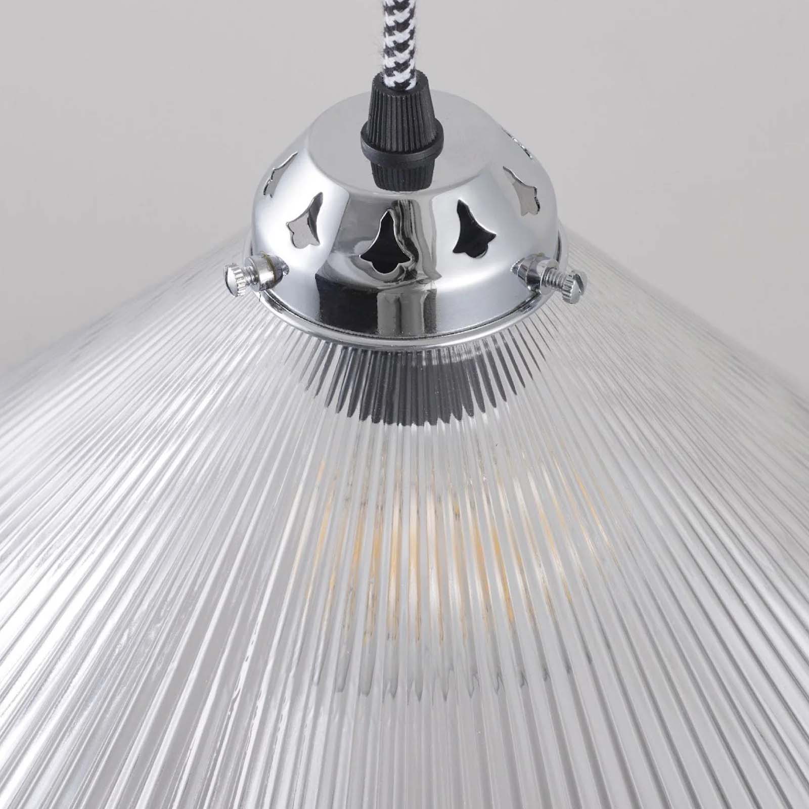 Hängelampe mit Holophanglas-Kegelschirm COOLIE, Bild 9