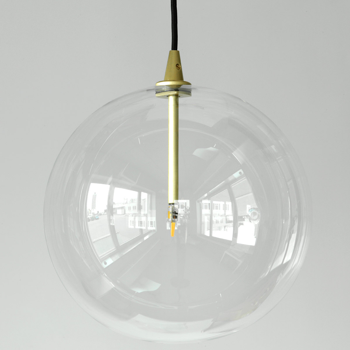 Elegante, moderne Glaskugel-Pendelleuchte (Borosilikatglas, Ø 15 bis 35 cm): 30 cm