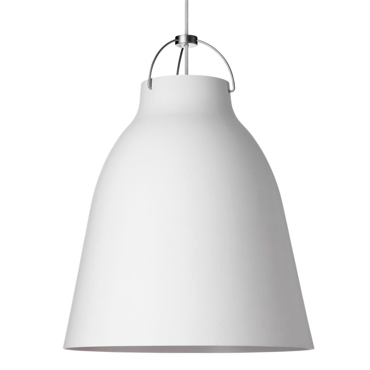 Fig. 1: Matte white version: Large pendant light CARAVAGGIO P3 Large pendant light CARAVAGGIO P3 (steel or glass) Ø 40 cm: Matte white version: Large pendant light CARAVAGGIO P3