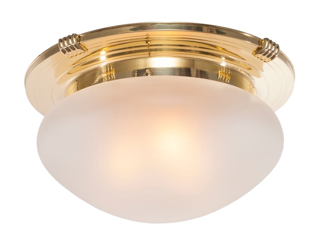 Bild 7: Messing poliert, ohne Dekorschliff Jugendstil-Deckenleuchte NEW YORK 40 cm: Messing poliert, ohne Dekorschliff