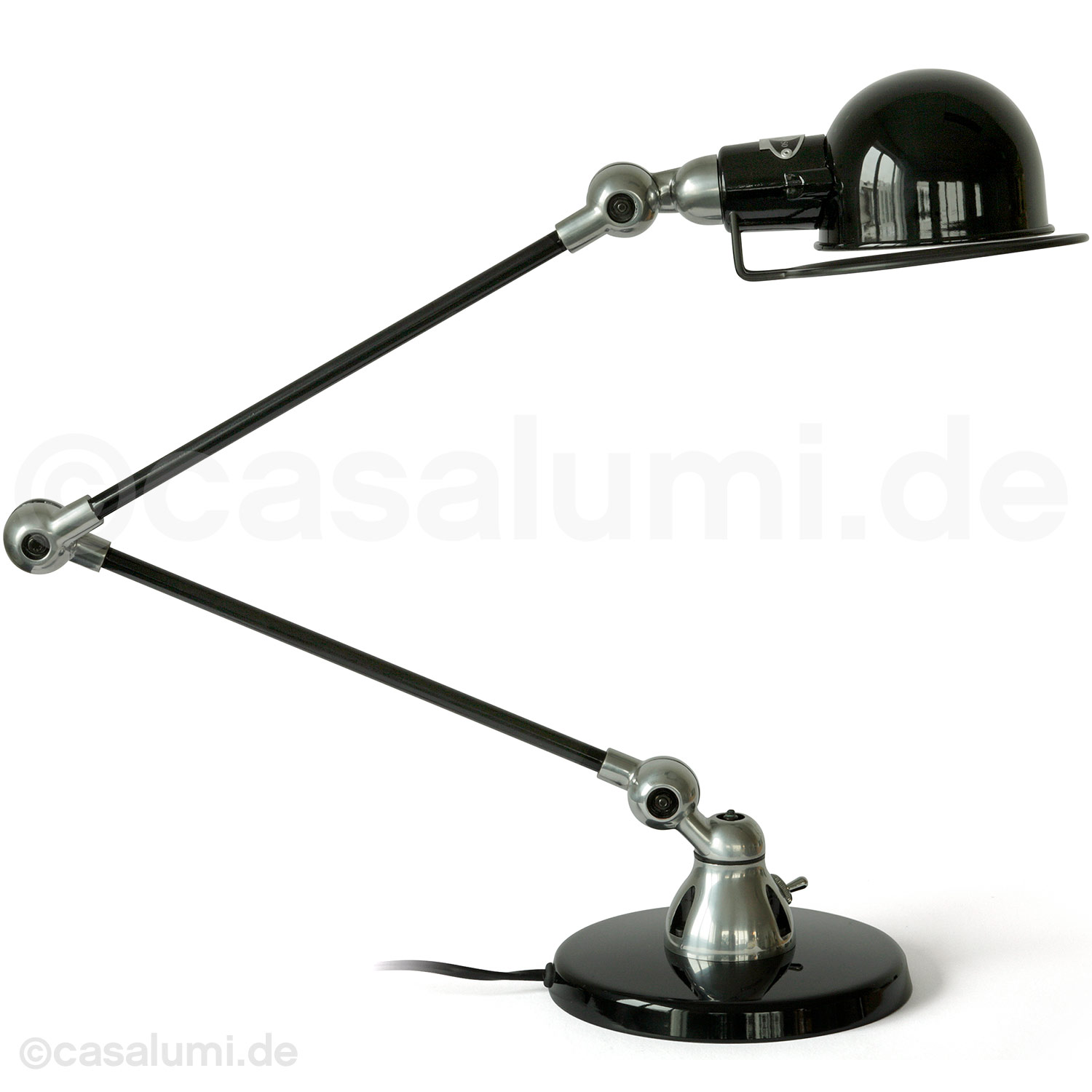 Bild 5: Die Jieldé-Tischleuchte SI333 in der neuen Kombi-Ausführung Glanz-Lack mit polierten Stahl-Gelenken Kleine Tischleuchte SIGNAL SI333: Die Jieldé-Tischleuchte SI333 in der neuen Kombi-Ausführung Glanz-Lack mit polierten Stahl-Gelenken