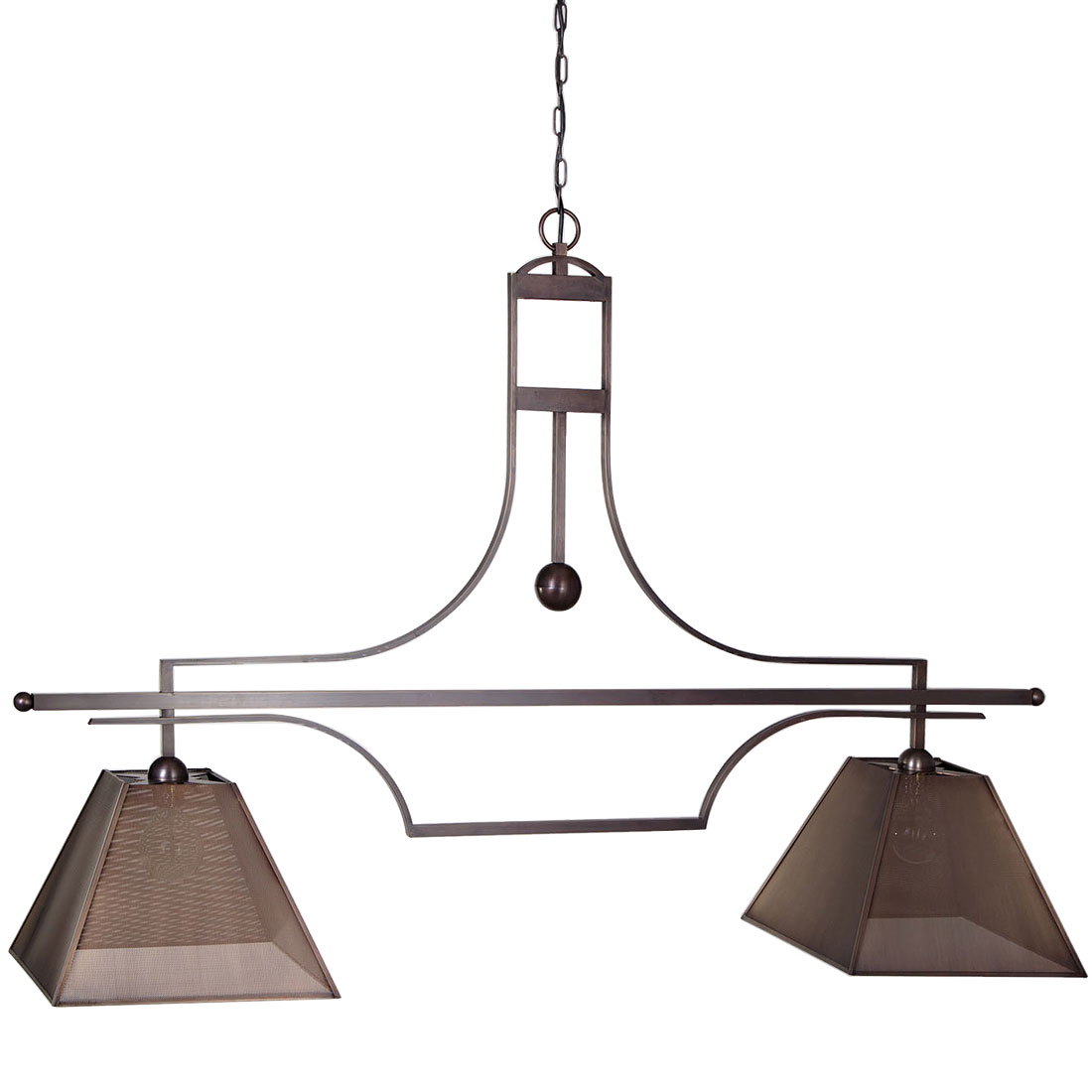 Zweiflammige Esstisch-Hängeleuchte mit Lochblech-Schirmen PASCAL Zweiflammige Esstisch-Hängeleuchte mit Lochblech-Schirmen PASCAL