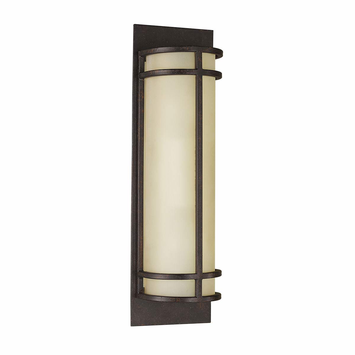 Arts & Crafts-Stil-Wandleuchte mit bernsteinfarbenem Glas