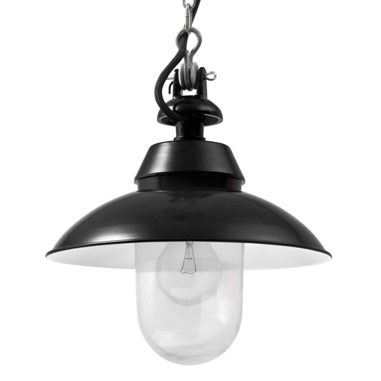 Bild 5: Ausführung mit klarem Zylinder, Kettenaufhängung MAINZ Landhaus-Hängeleuchte mit Zylinderglas: Ausführung mit klarem Zylinder, Kettenaufhängung