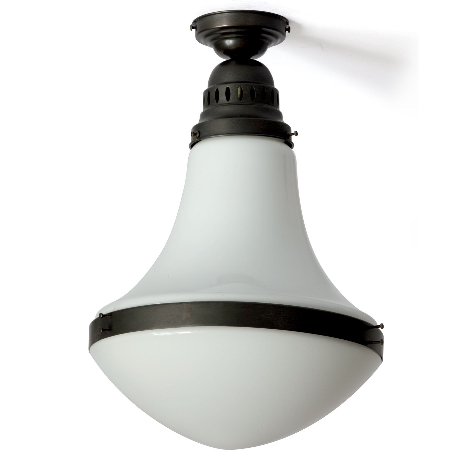 Luzette Ceiling Light Ø 30 cm: dunkelbraun handpatiniert (brüniert) 
