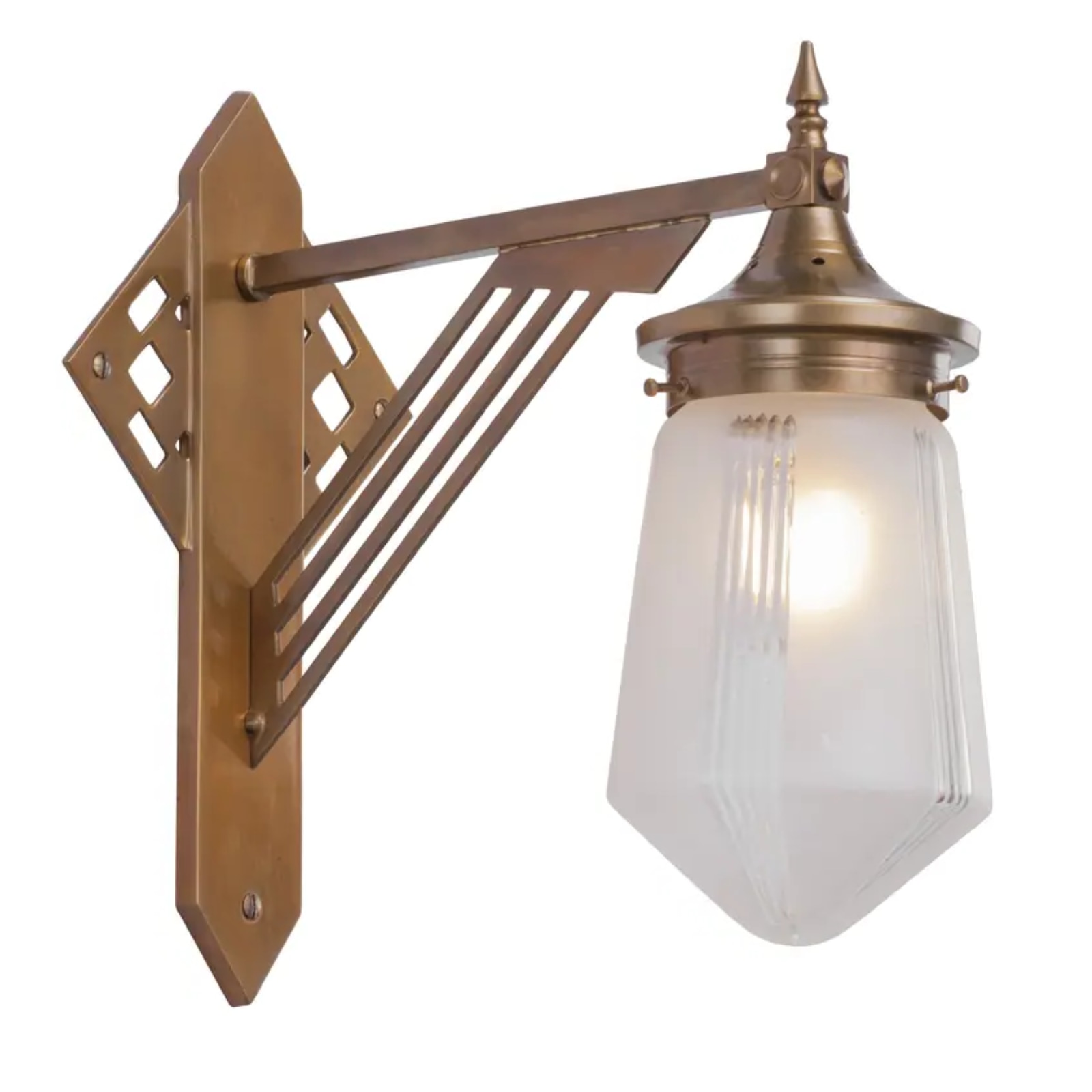 Klassische Art déco-Wandleuchte aus Messing Klassische Art déco-Wandleuchte aus Messing