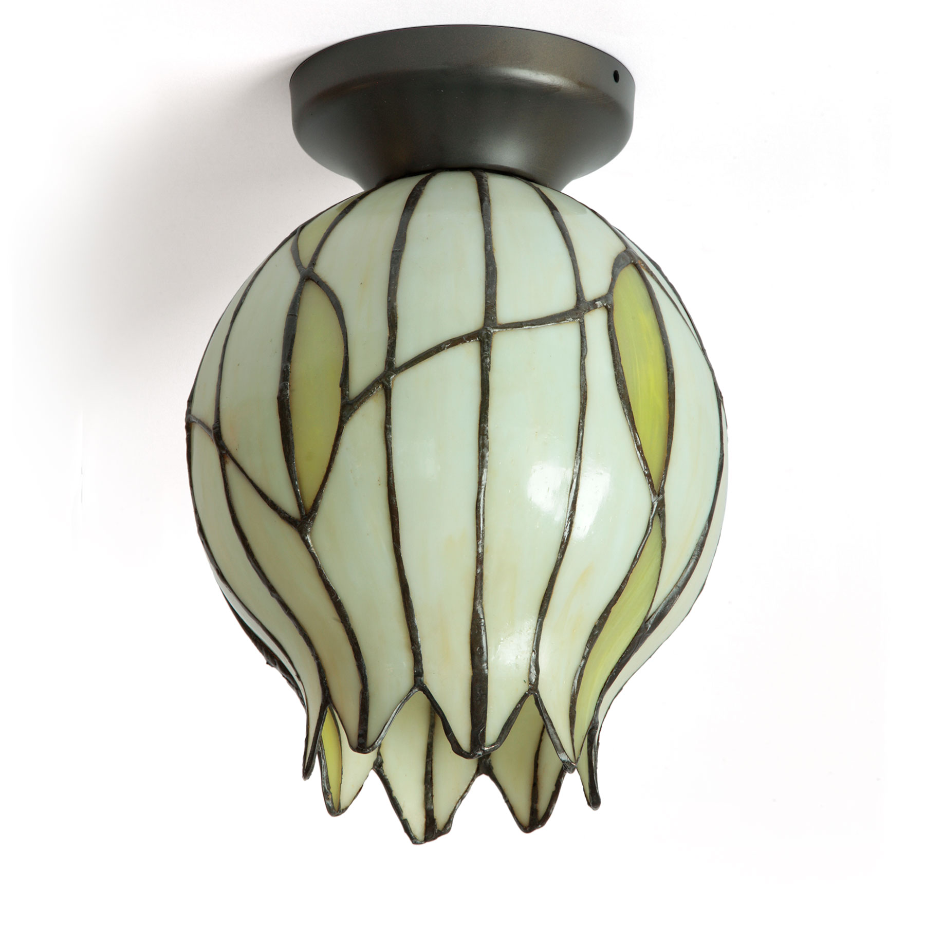 Tiffany ceiling light with floral glass shade Tiffany ceiling light with floral glass shade