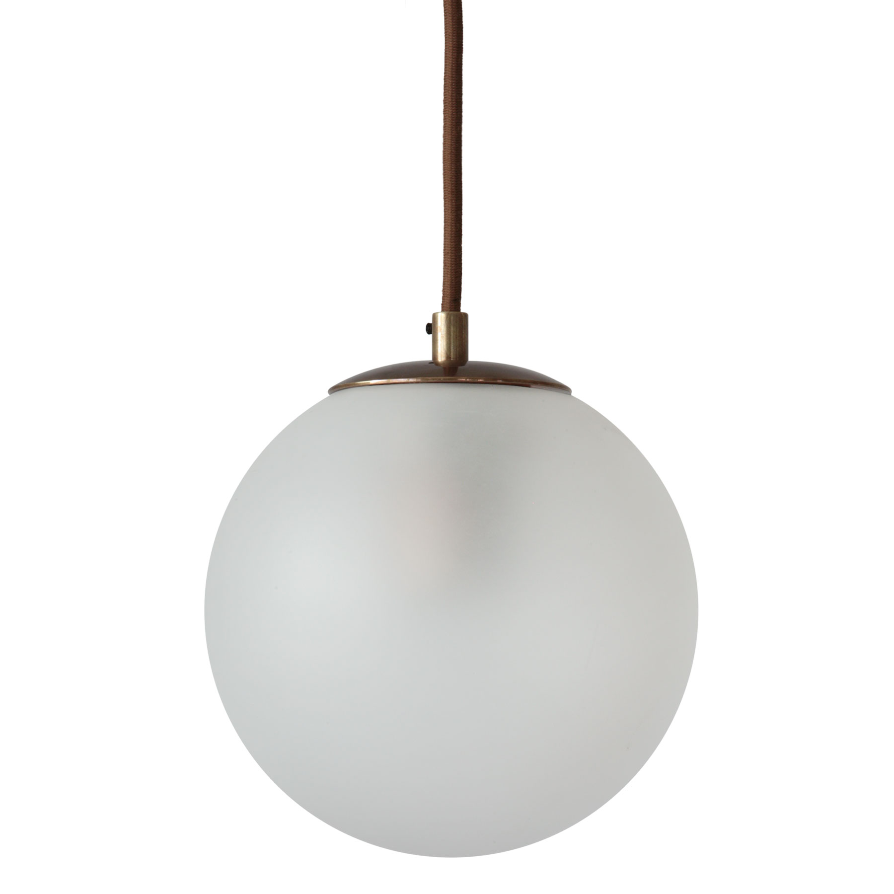 Small Glass Ball Pendant Lamp (clear/frosted/smoked glass, 17 cm)