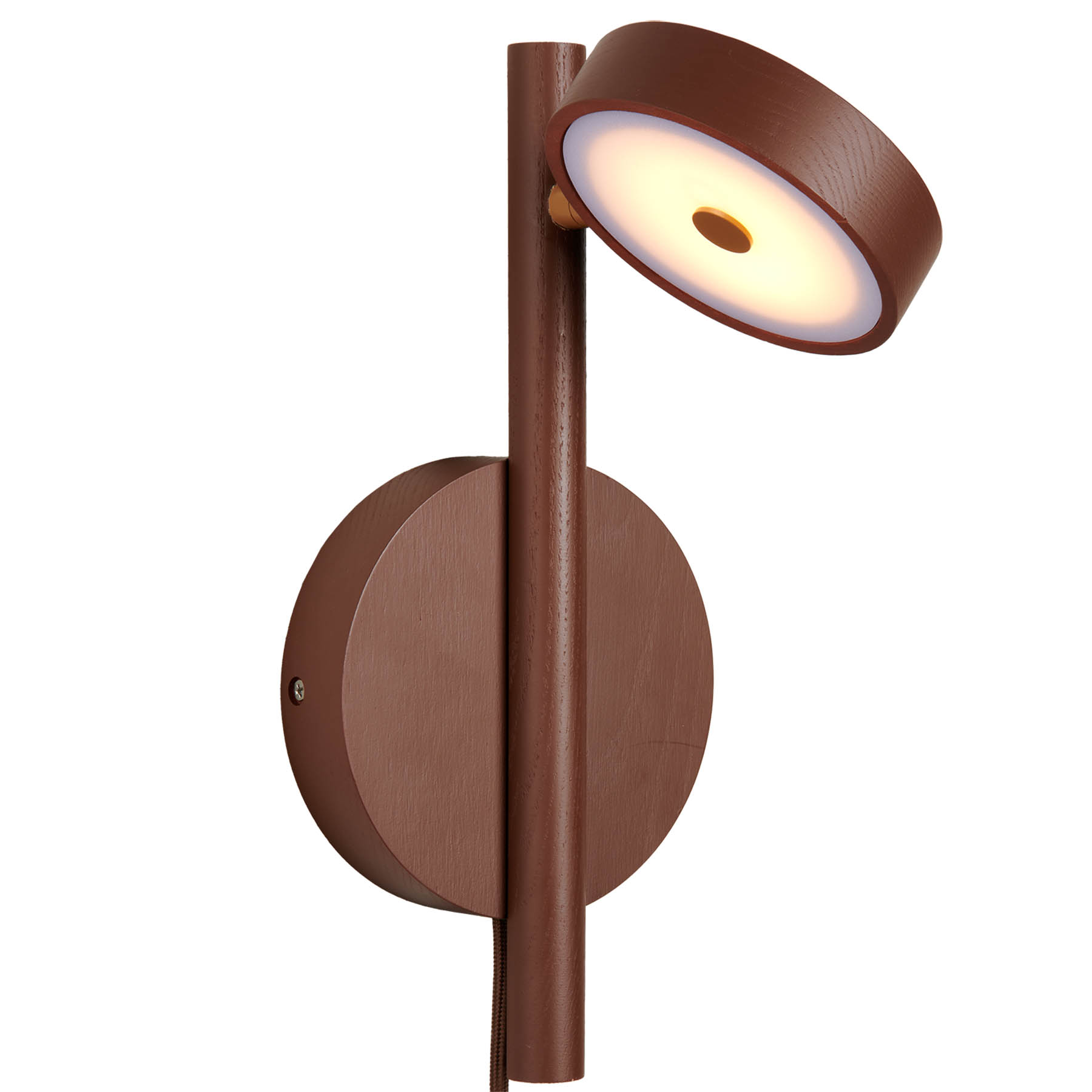 Minimalistische Wandleuchte aus Holz mit LED-Modul