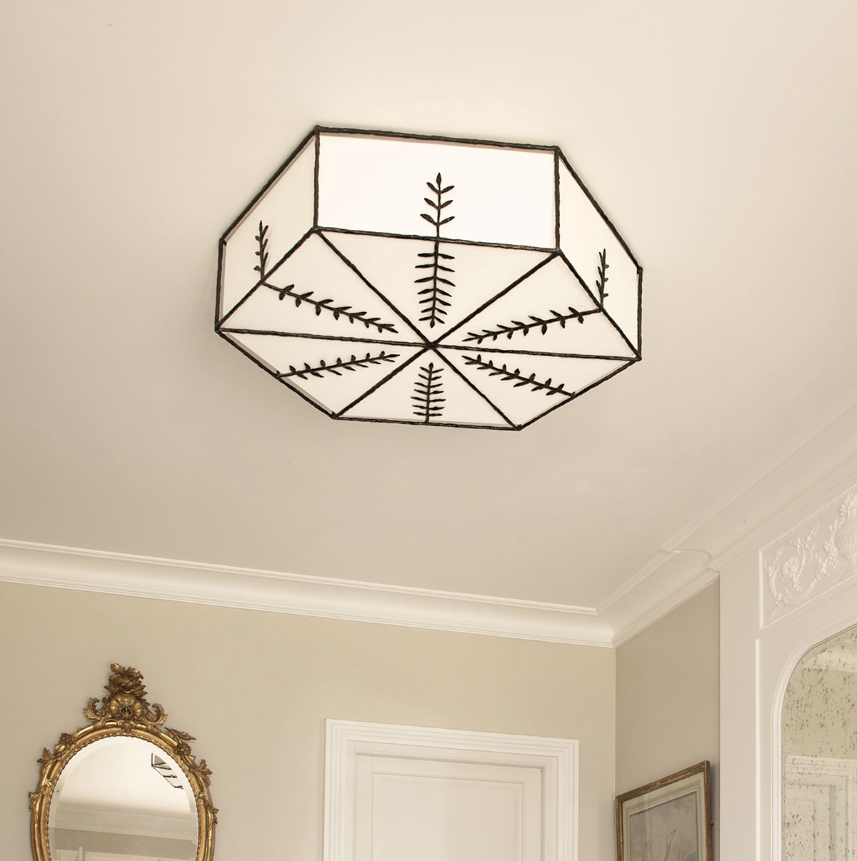 Große Bronze-Deckenleuchte mit Textilschirm GRANDE SOPHIA, Bild 7 Große Bronze-Deckenleuchte mit Textilschirm GRANDE SOPHIA, Bild 7