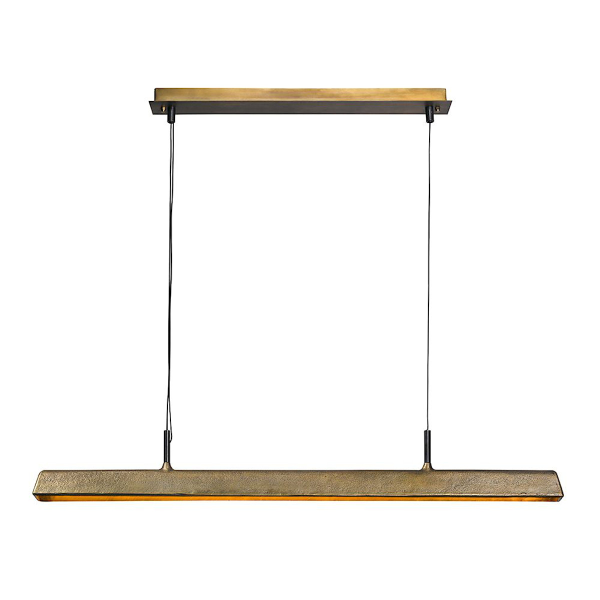 Long Pendant Light STRICTO with Bronze Patina