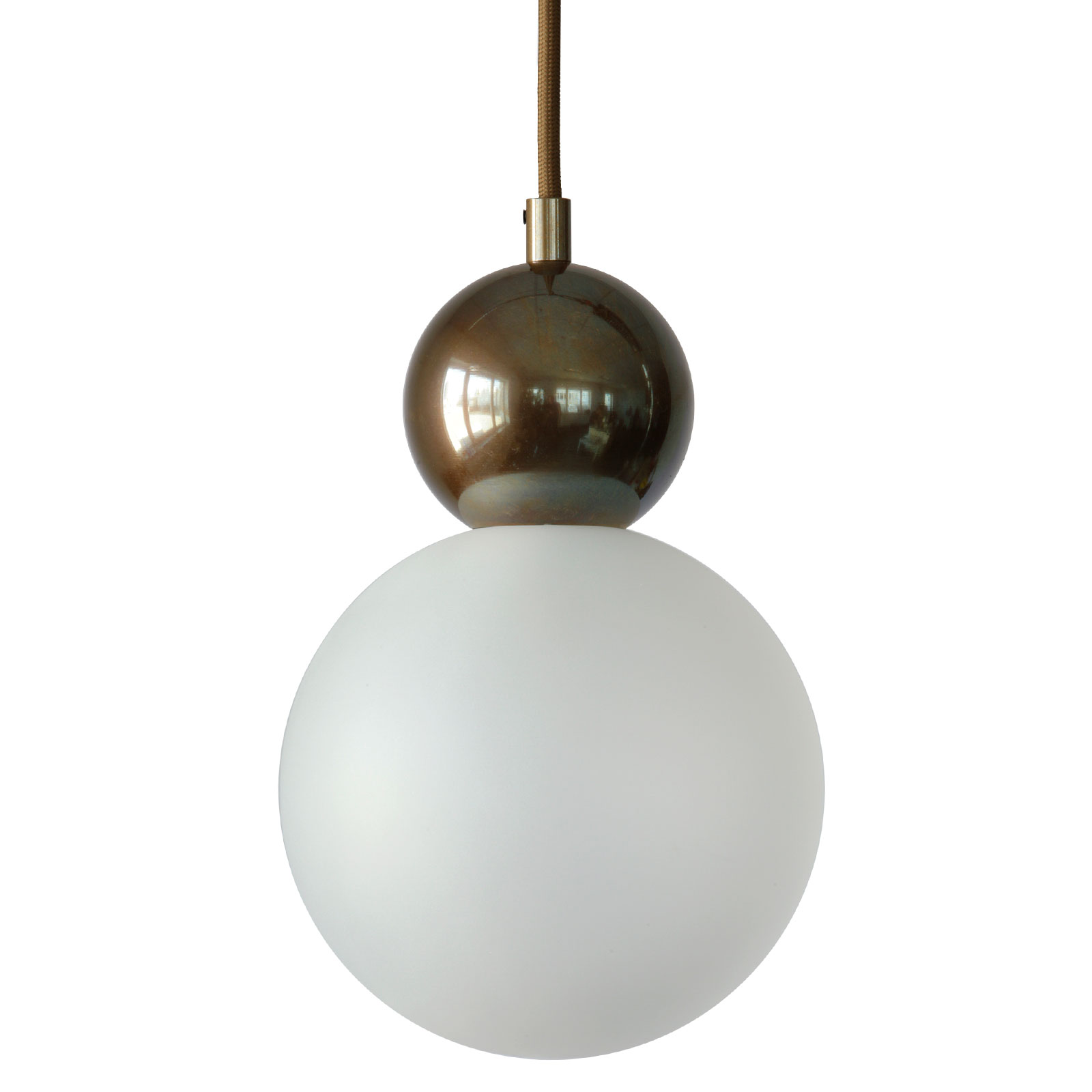Kleine Design-Pendelleuchte mit klarem oder satiniertem Glas Ø 15 cm Kleine Design-Pendelleuchte mit klarem oder satiniertem Glas Ø 15 cm