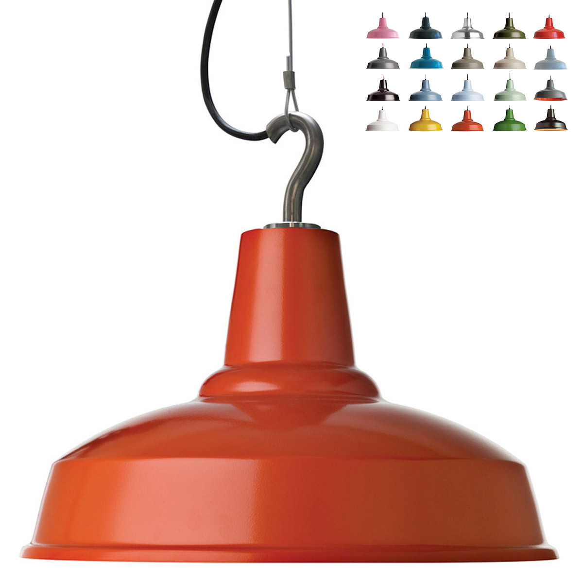 Industrial-Pendelleuchte mit Stahlseil-Hängung HOOK Industrial-Pendelleuchte mit Stahlseil-Hängung HOOK