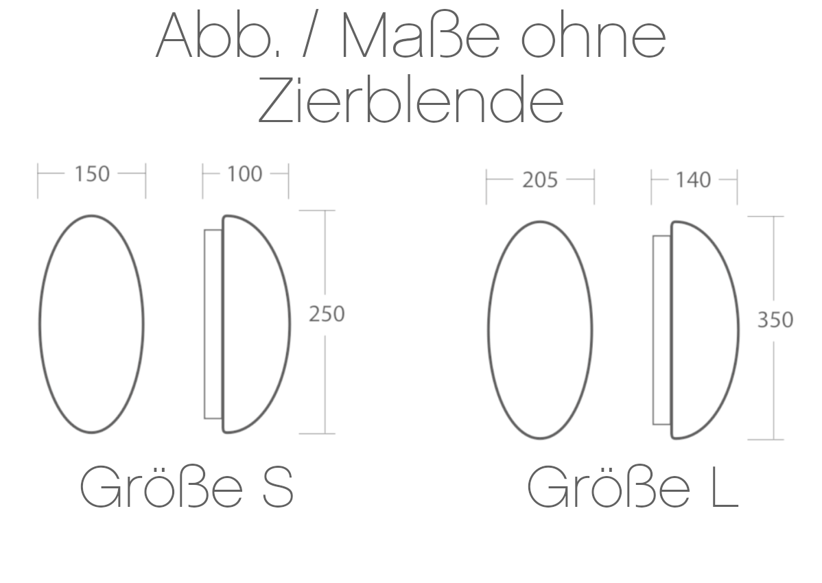 Ovale Glas-Wandleuchte ALVA mit Zierblende, Bild 10 Ovale Glas-Wandleuchte ALVA mit Zierblende, Bild 10