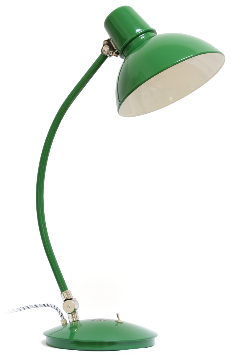 Fig. 17: Grüne Bauhausstil-Tischleuchte (RAL 6002 Laubgrün) Large Bauhaus Table Lamp FRANKFURT: Grüne Bauhausstil-Tischleuchte (RAL 6002 Laubgrün)