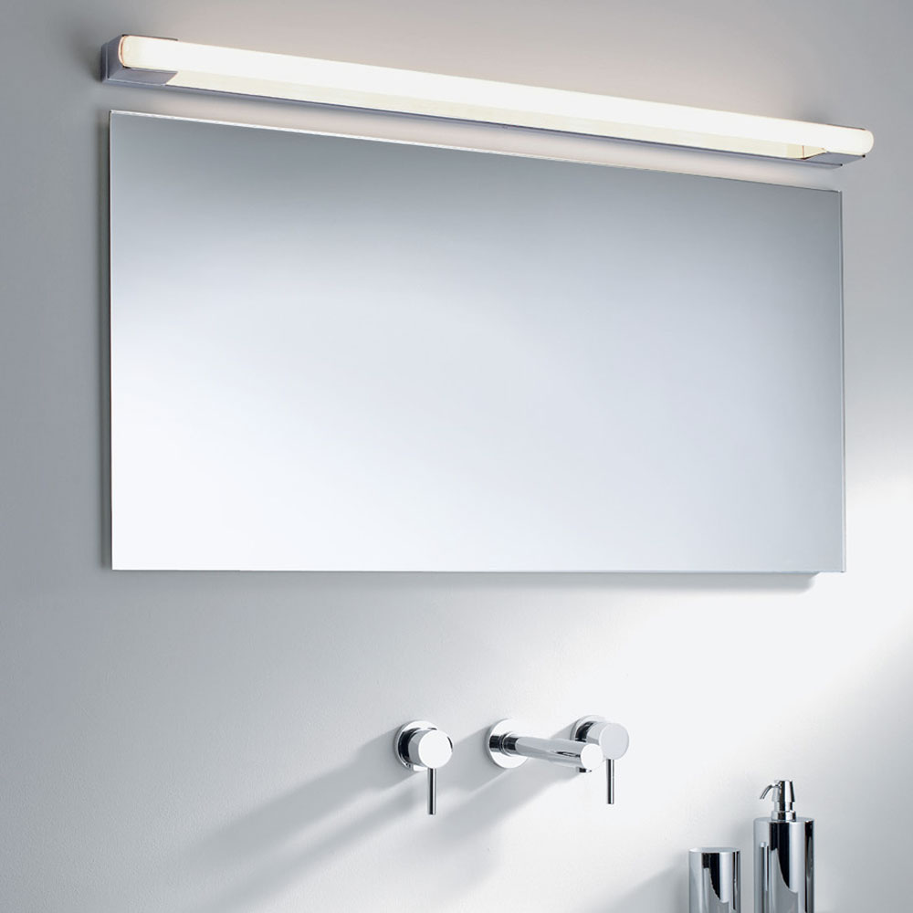Lange Wandleuchte für LED-Linienlampen, 100 cm: nicht nur als Spiegel-Beleuchtung im Bad