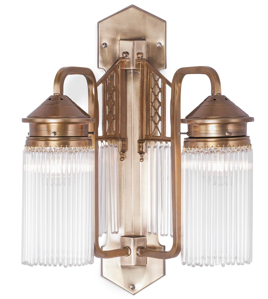 Doppel-Wandleuchte mit Kristallglas-Behang CHARLOTTE Doppel-Wandleuchte mit Kristallglas-Behang CHARLOTTE