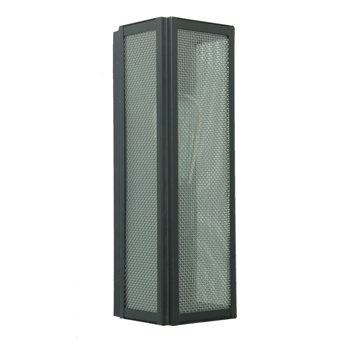 Kasten-Wandleuchte aus Messing mit feinem Gitter, IP44 Kasten-Wandleuchte aus Messing mit feinem Gitter, IP44