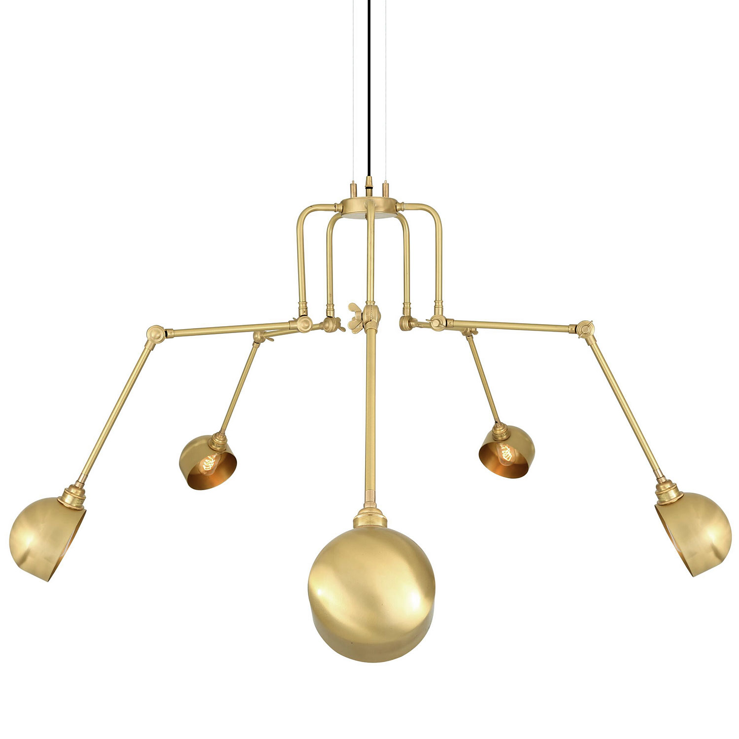 5-armed industrial suspended chandelier FREYELLA