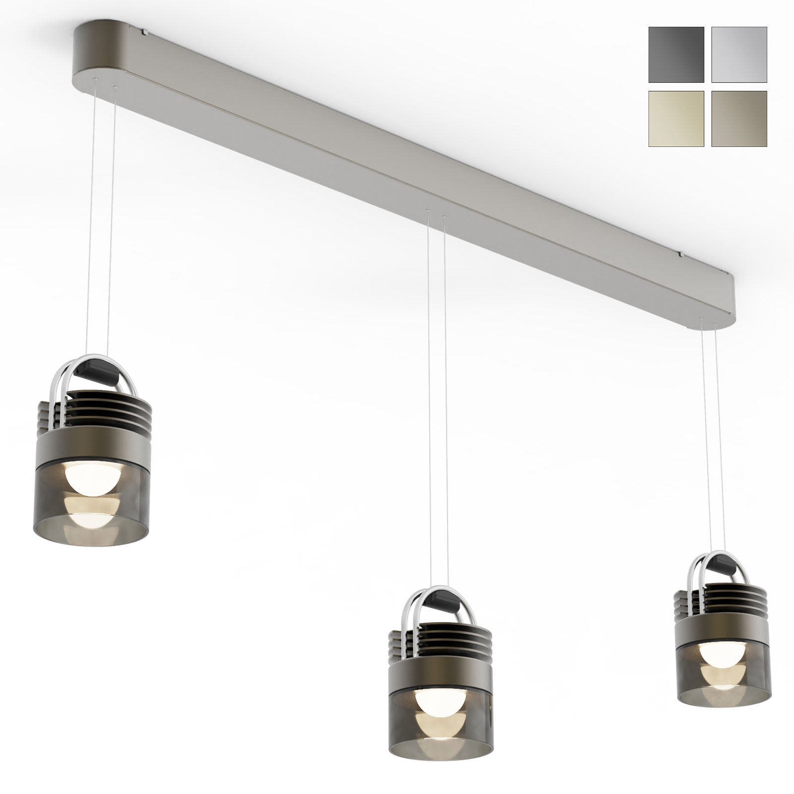 AIRMOD TRIO Moderne 3-fach-Pendelleuchte, viele Varianten mit Glas oder Lochblende AIRMOD TRIO Moderne 3-fach-Pendelleuchte, viele Varianten mit Glas oder Lochblende