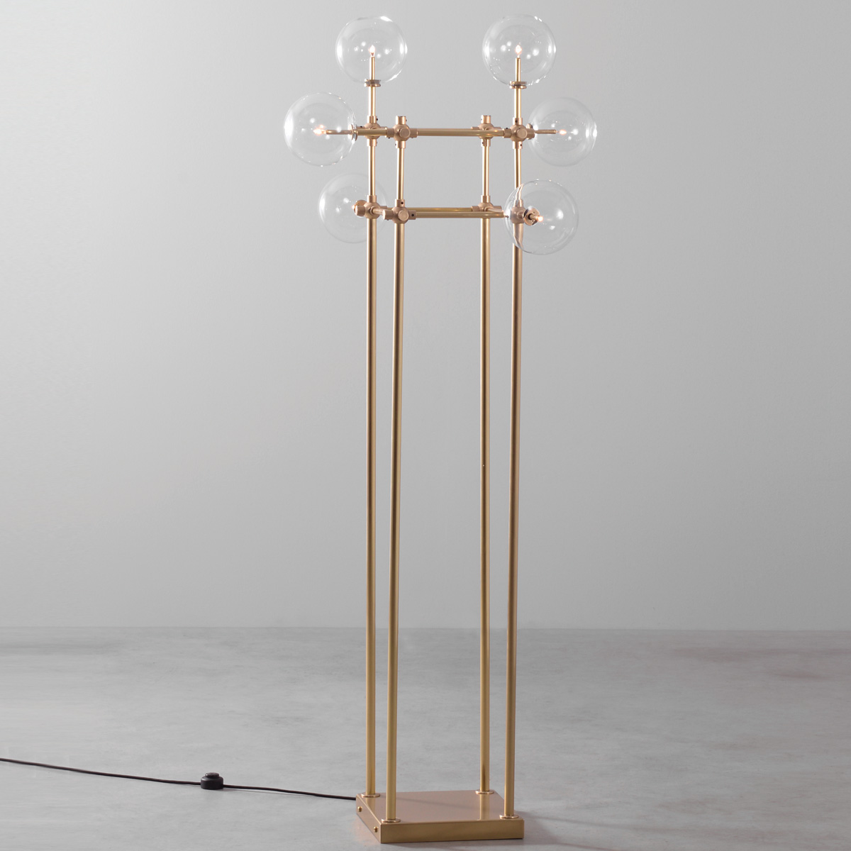 Sculptural six-flame borosilicate spherical floor lamp SOAP Sculptural six-flame borosilicate spherical floor lamp SOAP
