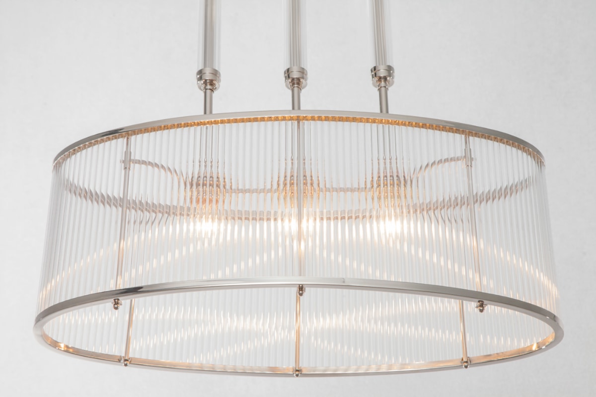 Crystal Glass Light Rods Oval crystal glass rod pendant light – Casa Lumi