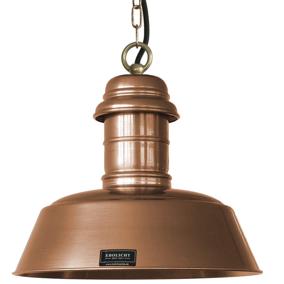 BISSINGEN Historical copper pendant lamp in factory style