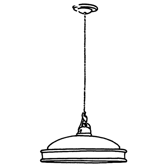 Fig. 3: Die Ausführung als einfache Pendelleuchte DELFT Pendulum lamp or pendant lamp made of ceramic: Die Ausführung als einfache Pendelleuchte