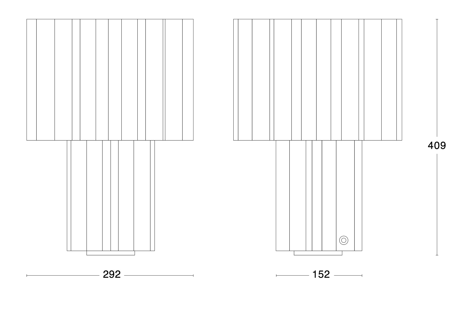 Table Light PLISSÉ Made from Pleated Textile, Fig. 20