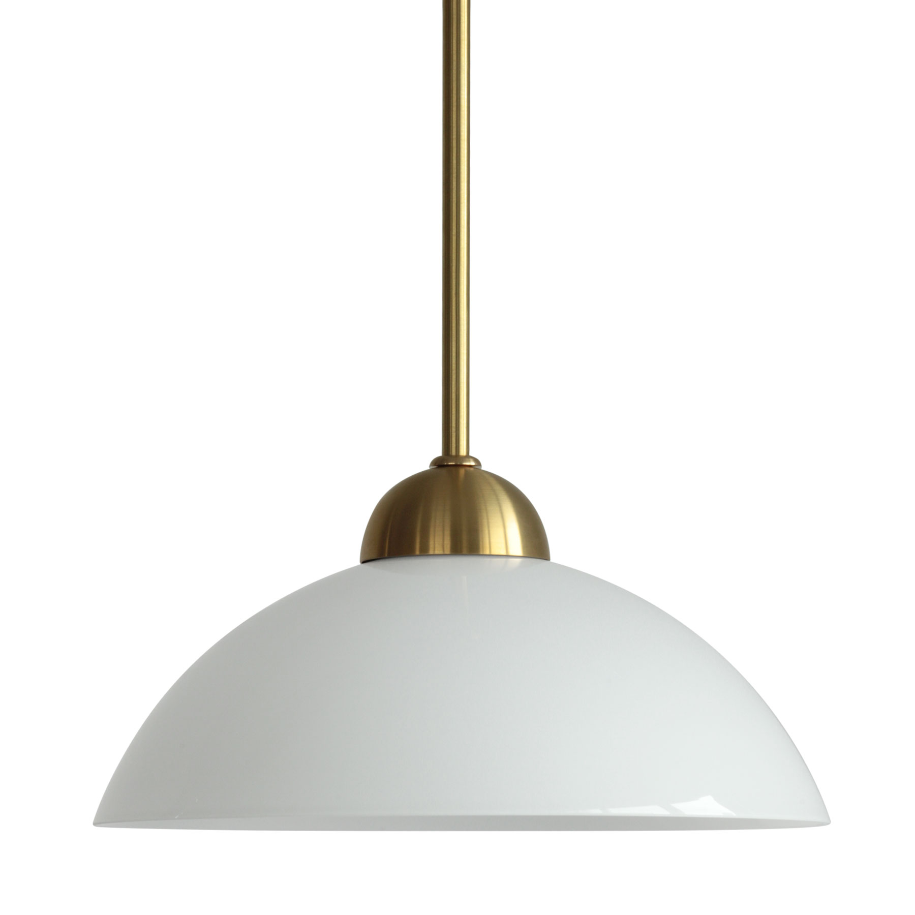 Klassische Pendelleuchte mit opaler Glas-Schale 33 cm