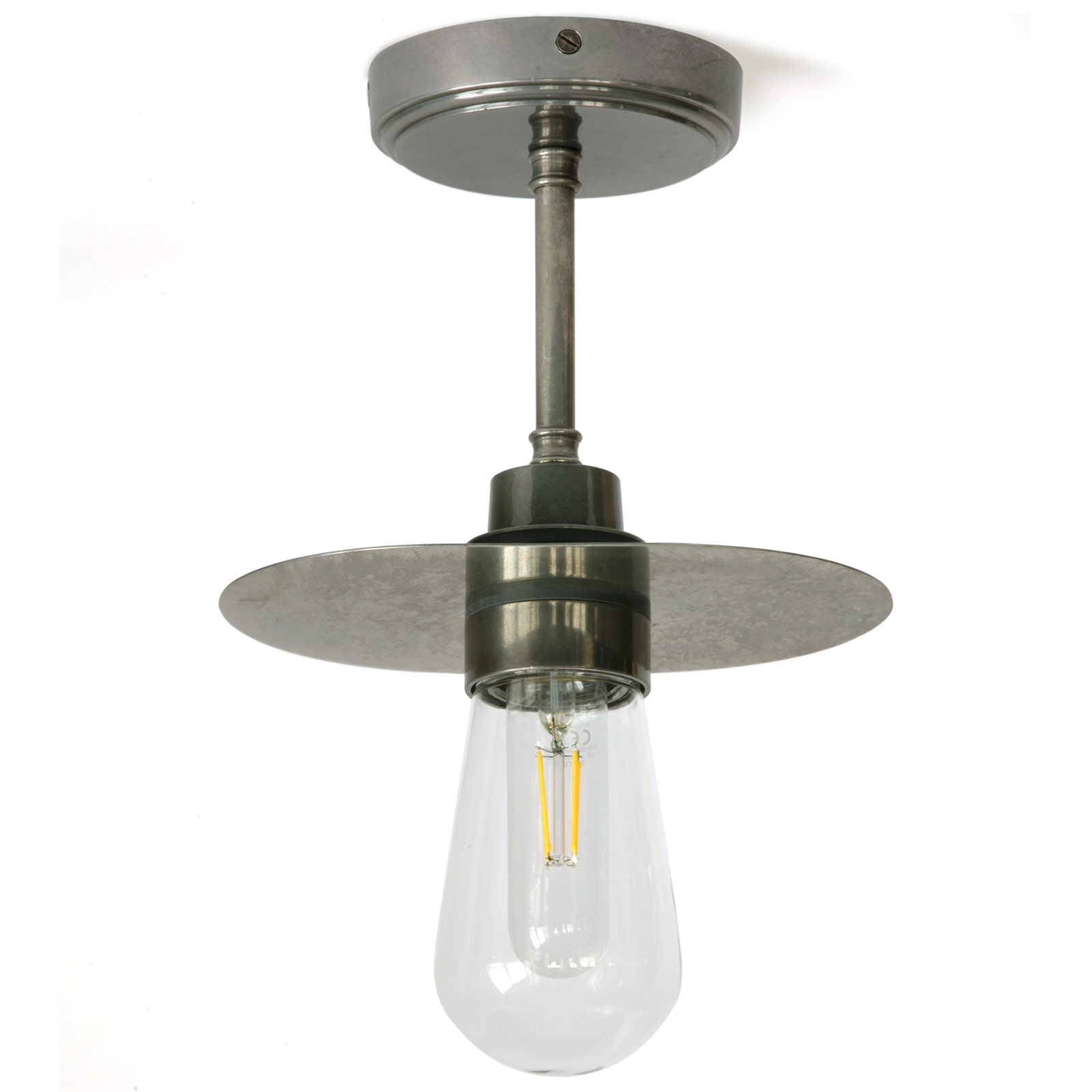 Elegant glass bulb ceiling light, IP65, Ø 21 cm Elegant glass bulb ceiling light, IP65, Ø 21 cm