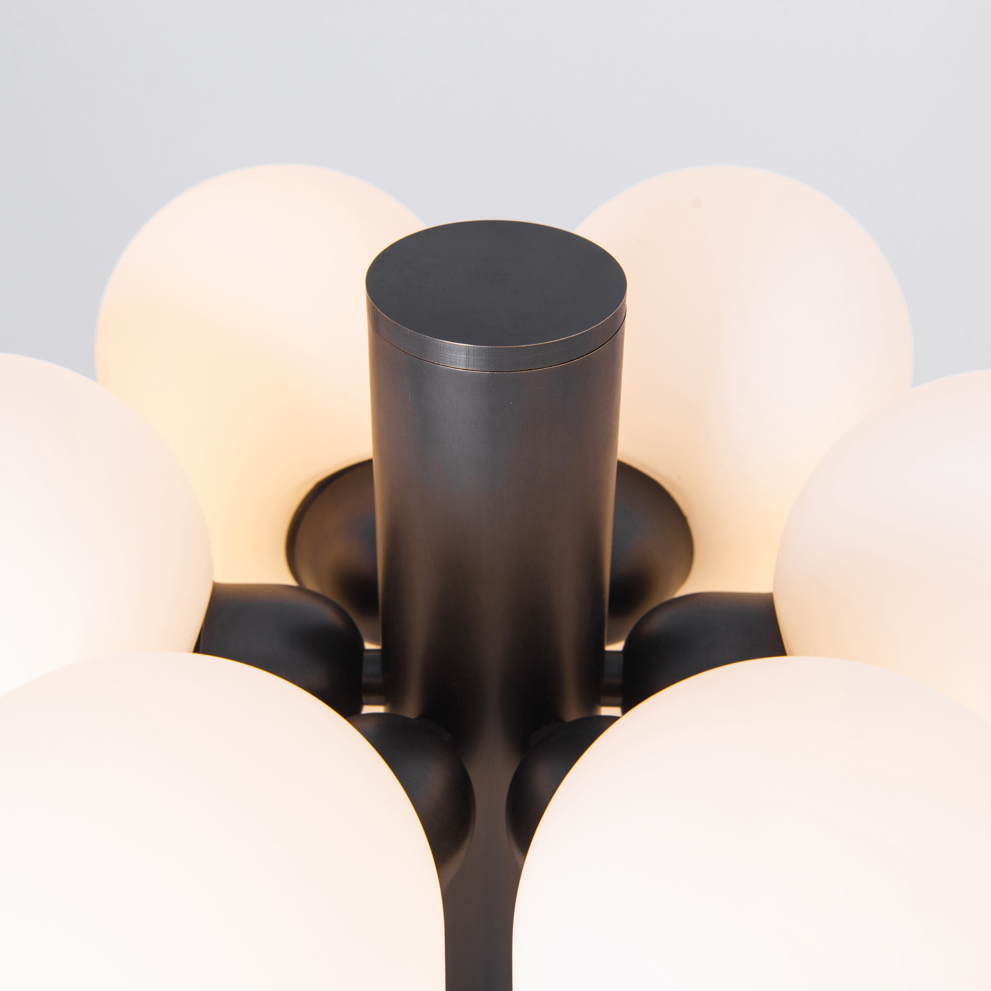 Exklusive Messing-Stehlampe ODYSSEY 6 mit sechs Glasschirmen, Bild 5
