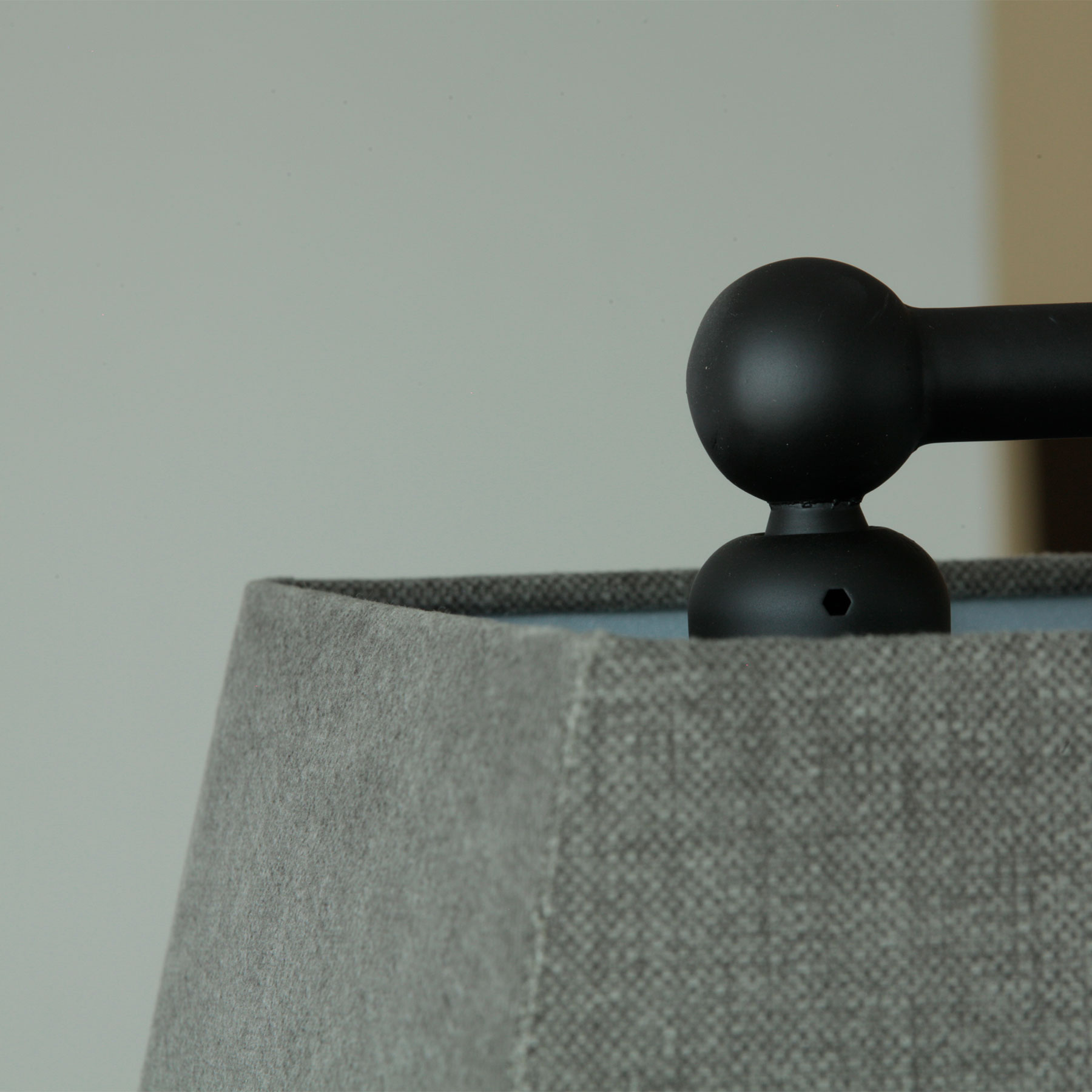 Bild 7: Grau 658 Dreiflammige Esstisch-Hängeleuchte mit Leinen-Stoffschirm im Cottage-Stil: Grau 658